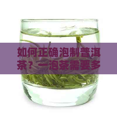 如何正确泡制普洱茶？一泡茶需要多少克茶叶以及正确的泡茶方法和时间