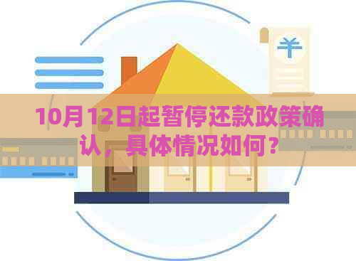 10月12日起暂停还款政策确认，具体情况如何？