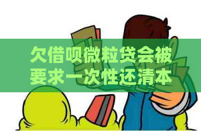 欠借呗微粒贷会被要求一次性还清本金吗？