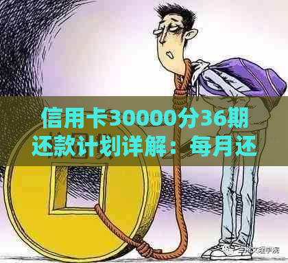 信用卡30000分36期还款计划详解：每月还款金额及利息计算方式