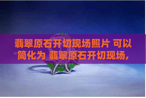 翡翠原石开切现场照片 可以简化为 翡翠原石开切现场,长度为21个字。