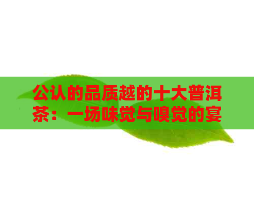 公认的品质越的十大普洱茶：一场味觉与嗅觉的宴