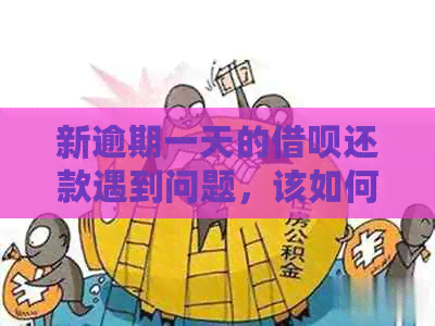 新逾期一天的借呗还款遇到问题，该如何解决？