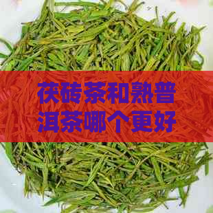 茯砖茶和熟普洱茶哪个更好？全面对比分析及选择建议