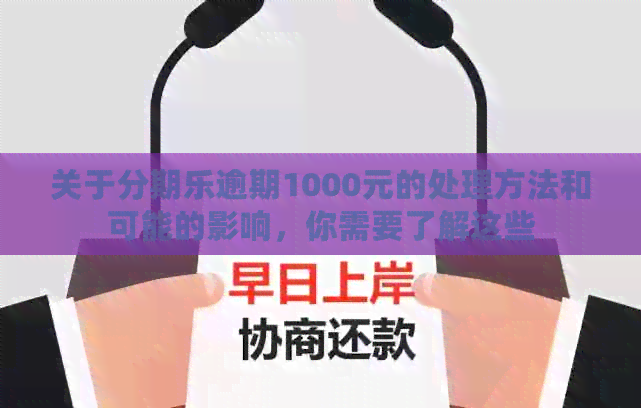 关于逾期1000元的处理方法和可能的影响，你需要了解这些