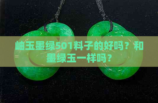 岫玉墨绿501料子的好吗？和墨绿玉一样吗？