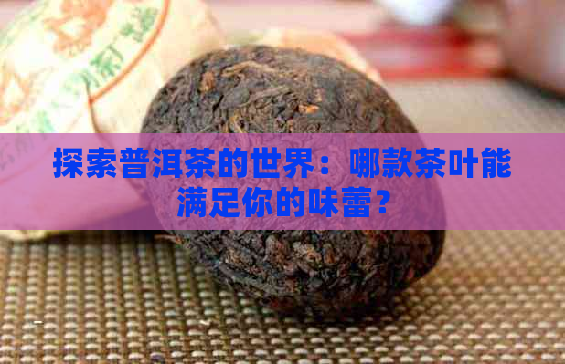 探索普洱茶的世界：哪款茶叶能满足你的味蕾？