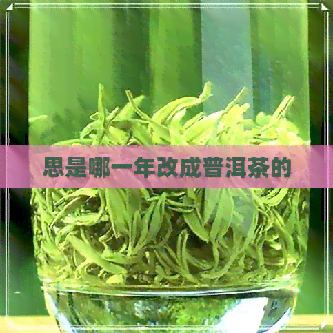 思是哪一年改成普洱茶的