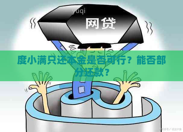 度小满只还本金是否可行？能否部分还款？