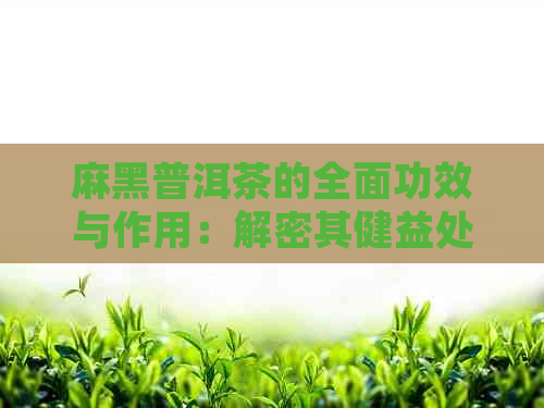 麻黑普洱茶的全面功效与作用：解密其健益处与适用人群