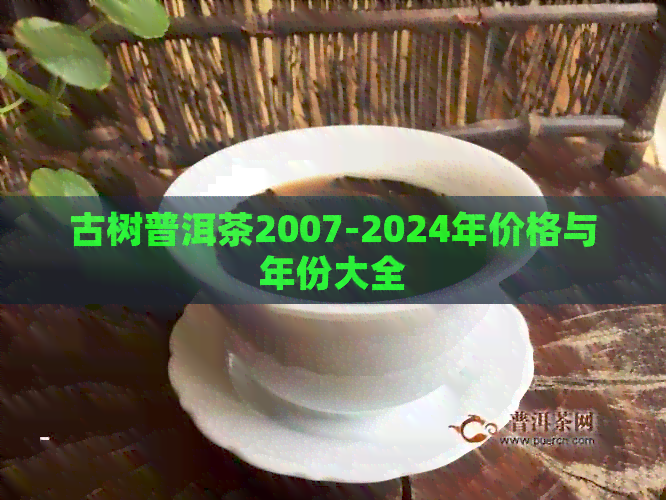 古树普洱茶2007-2024年价格与年份大全