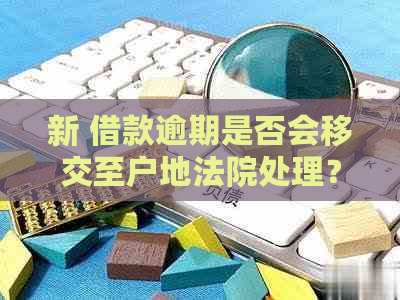 新 借款逾期是否会移交至户地法院处理？排期问题解答