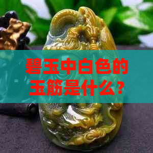 碧玉中白色的玉筋是什么？如何识别？——解答你的疑问