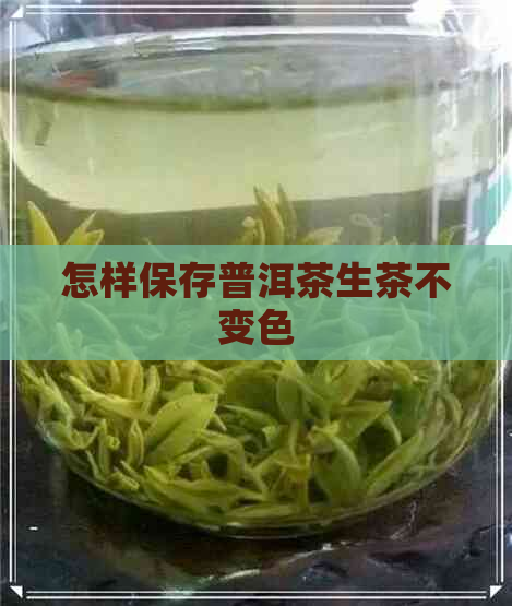 怎样保存普洱茶生茶不变色