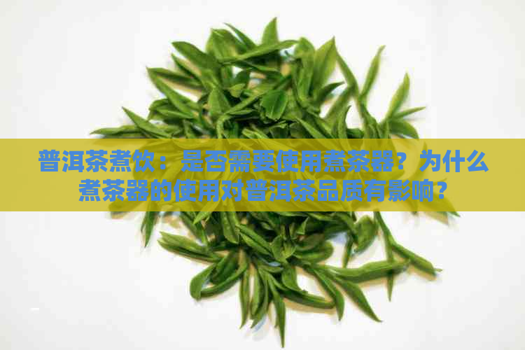 普洱茶煮饮：是否需要使用煮茶器？为什么煮茶器的使用对普洱茶品质有影响？