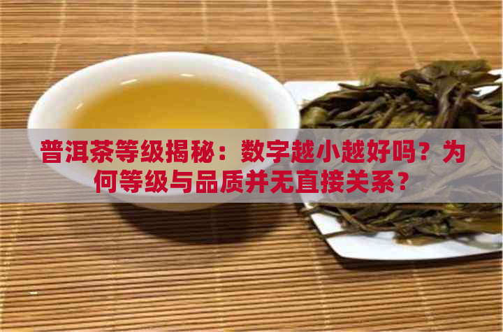 普洱茶等级揭秘：数字越小越好吗？为何等级与品质并无直接关系？