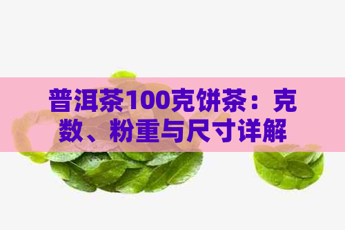 普洱茶100克饼茶：克数、粉重与尺寸详解