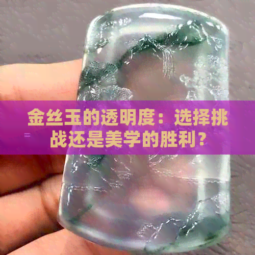 金丝玉的透明度：选择挑战还是美学的胜利？