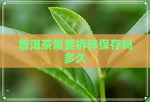 普洱茶需要拆碎保存吗多久