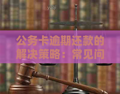 公务卡逾期还款的解决策略：常见问题及应对方法一览