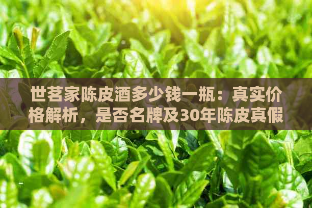 世茗家陈皮酒多少钱一瓶：真实价格解析，是否名牌及30年陈皮真假揭秘