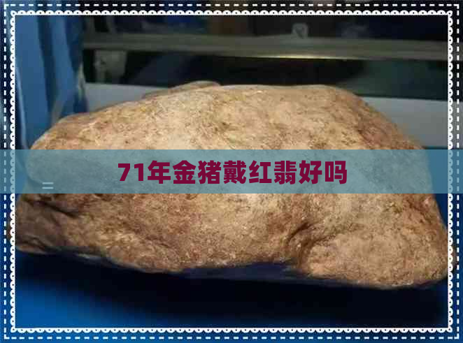 71年金猪戴红翡好吗