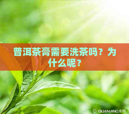 普洱茶膏需要洗茶吗？为什么呢？