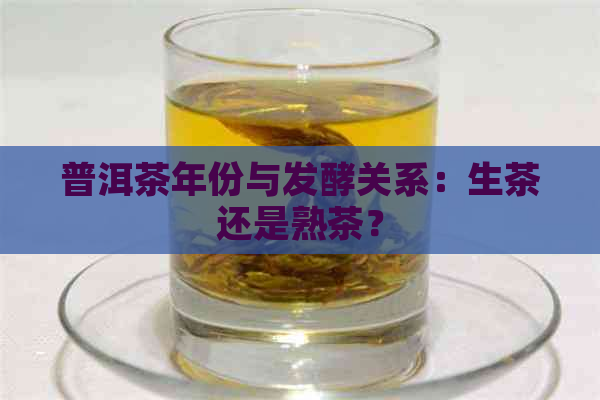 普洱茶年份与发酵关系：生茶还是熟茶？