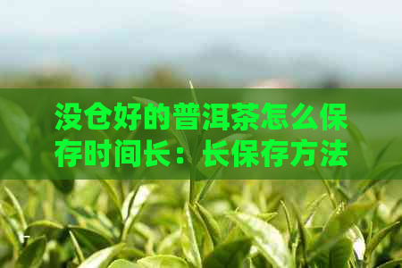 没仓好的普洱茶怎么保存时间长：长保存方法与处理不当后果