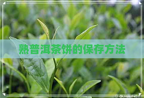 熟普洱茶饼的保存方法