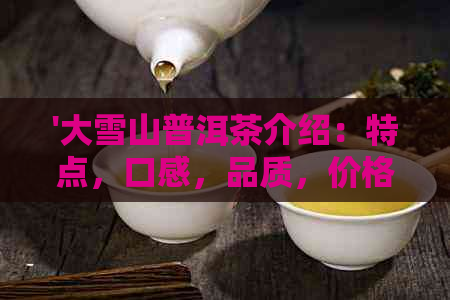 '大雪山普洱茶介绍：特点，口感，品质，价格，产地'