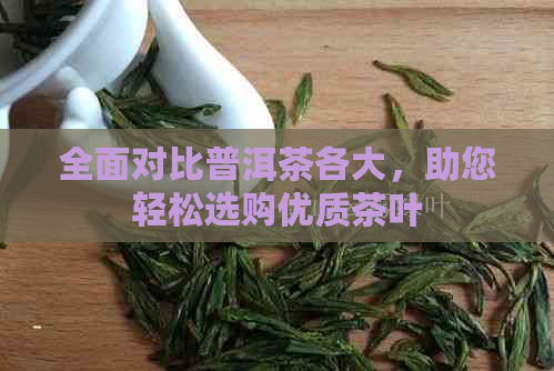 全面对比普洱茶各大，助您轻松选购优质茶叶