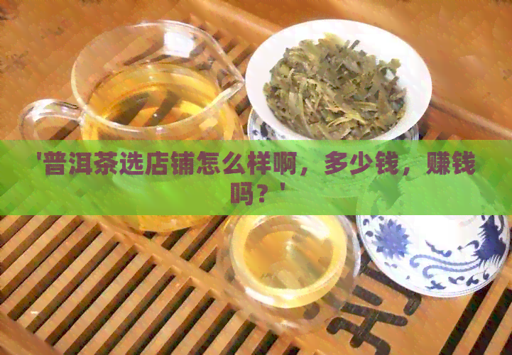 '普洱茶选店铺怎么样啊，多少钱，赚钱吗？'