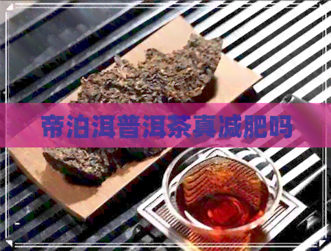 帝泊洱普洱茶真减肥吗