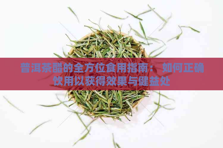 普洱茶醋的全方位食用指南： 如何正确饮用以获得效果与健益处