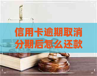 信用卡逾期取消分期后怎么还款