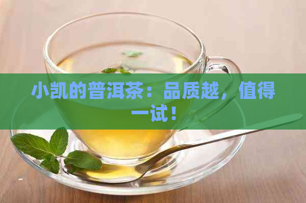 小凯的普洱茶：品质越，值得一试！