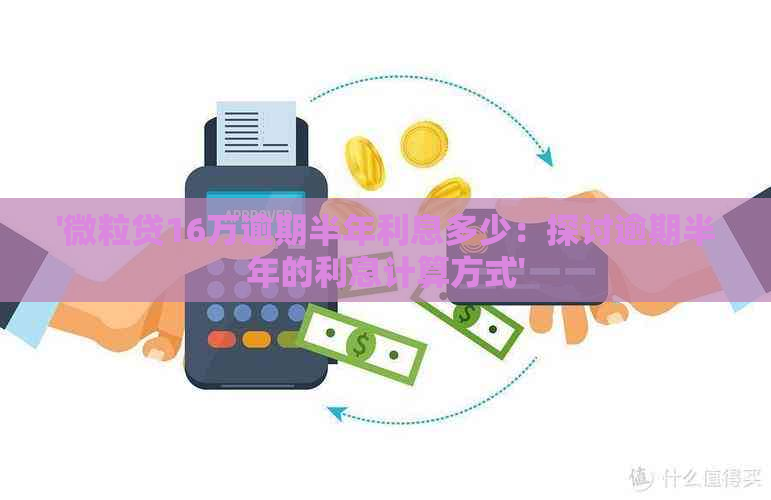 '微粒贷16万逾期半年利息多少：探讨逾期半年的利息计算方式'