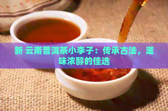 新 云南普洱茶小李子：传承古法，滋味浓醇的佳选