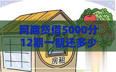 网商贷借5000分12期一期还多少