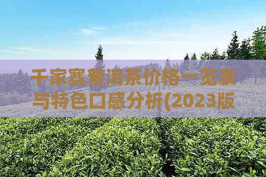 千家寨普洱茶价格一览表与特色口感分析(2023版)