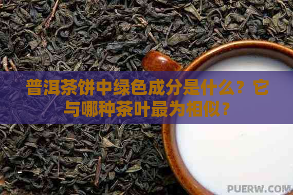 普洱茶饼中绿色成分是什么？它与哪种茶叶最为相似？