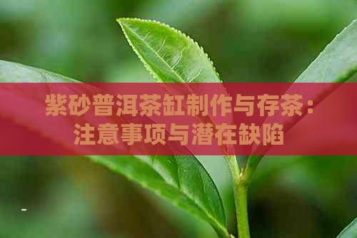 紫砂普洱茶缸制作与存茶：注意事项与潜在缺陷