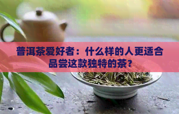 普洱茶爱好者：什么样的人更适合品尝这款独特的茶？