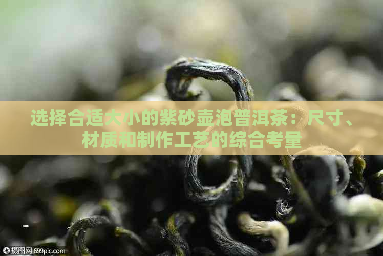 选择合适大小的紫砂壶泡普洱茶：尺寸、材质和制作工艺的综合考量