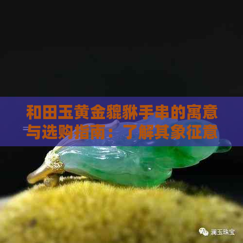 和田玉黄金貔貅手串的寓意与选购指南：了解其象征意义、保养方法及适合人群