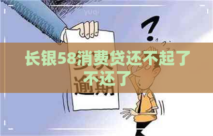 长银58消费贷还不起了不还了