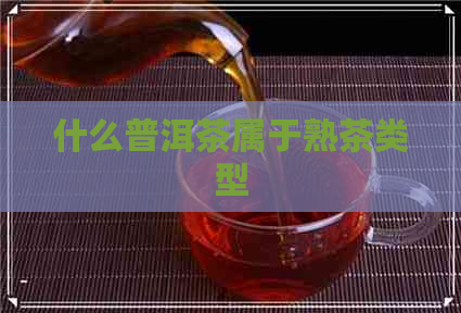 什么普洱茶属于熟茶类型