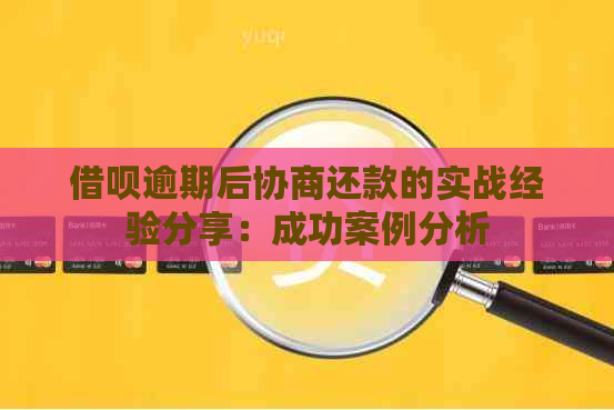 借呗逾期后协商还款的实战经验分享：成功案例分析