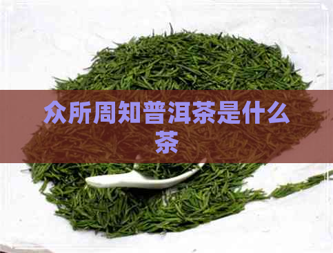 众所周知普洱茶是什么茶